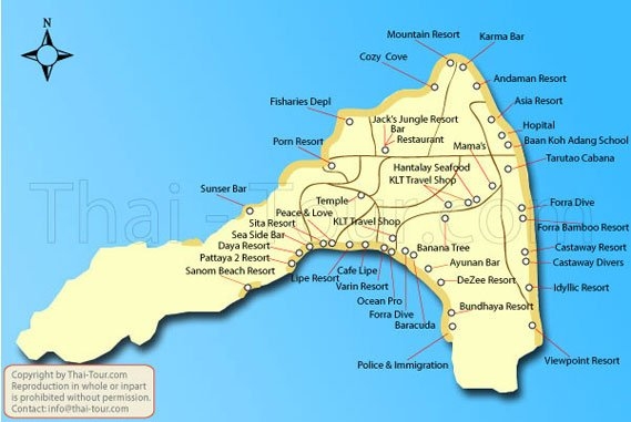 Map of Koh Lipe 